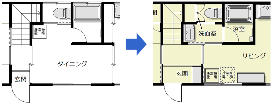 使い勝手の良い水回りへ