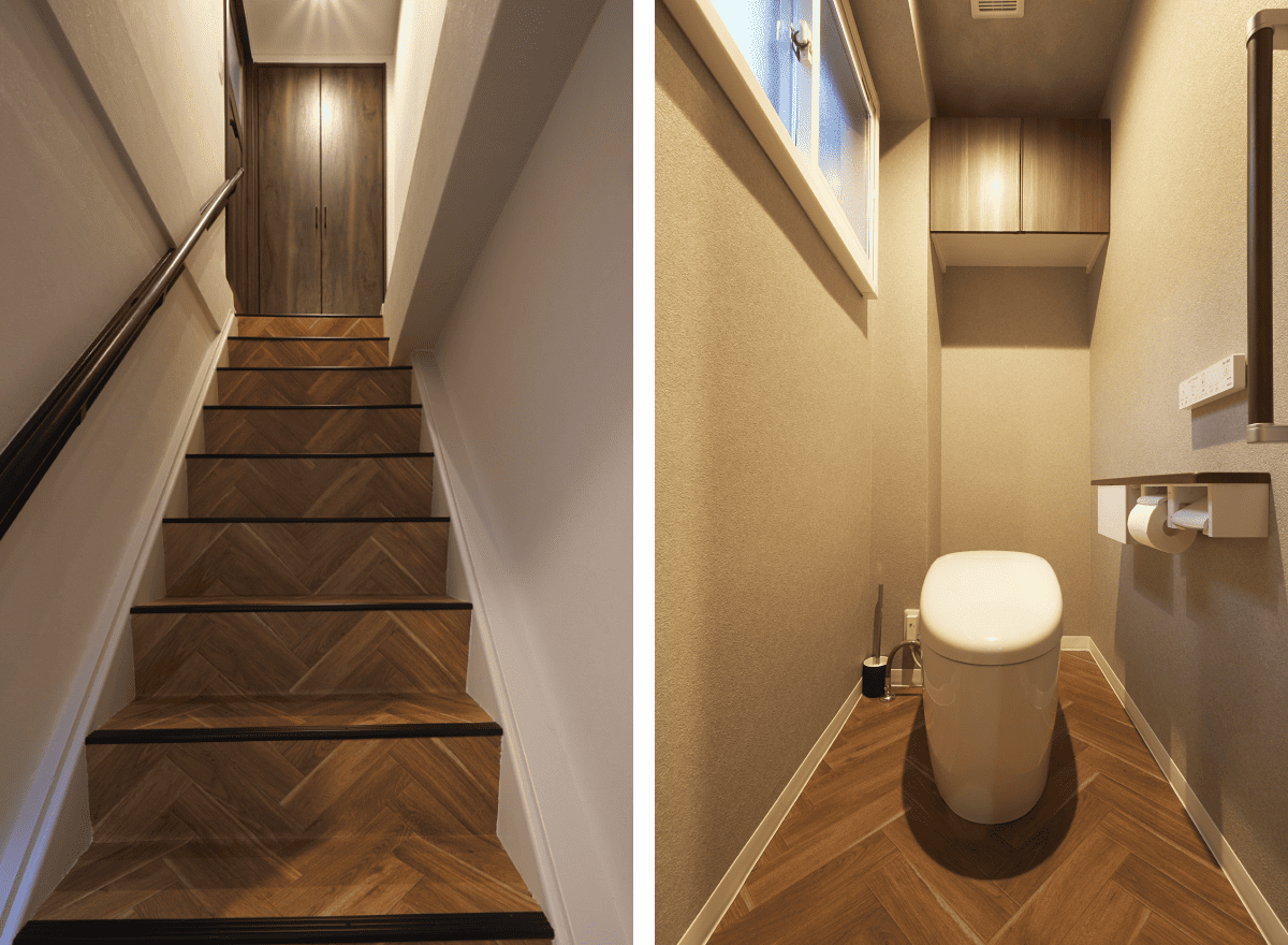 レトロ柄のクッションフロアでオリジナリティをプラス