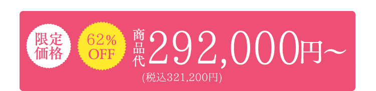 限定価格　64%OFF　262,000円〜